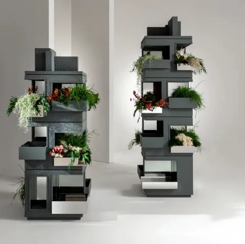 Contenitore per vasi di fiori con finitura effetto cemento Vertical Garden di Laura Meroni