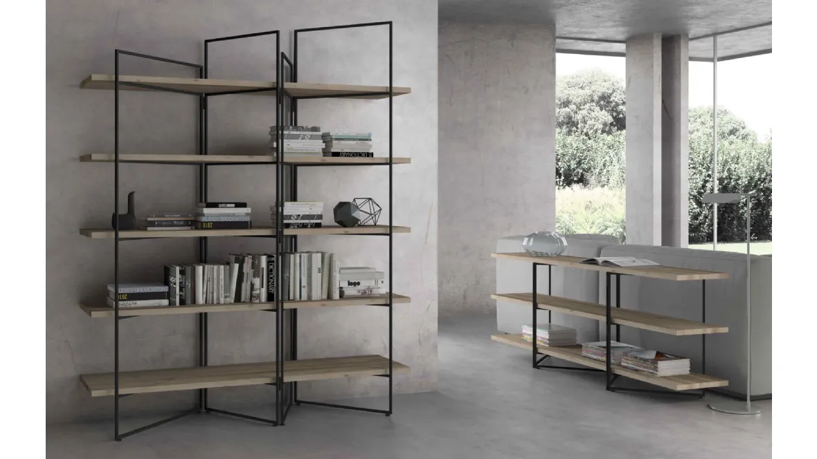 Libreria Asymmetric di Re-wood